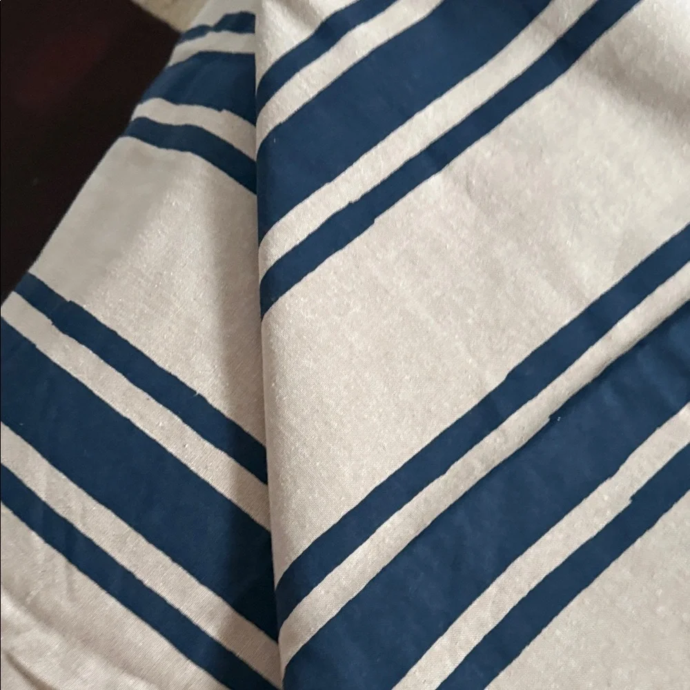 West elm Quincy Block Print Stripe Table Throw